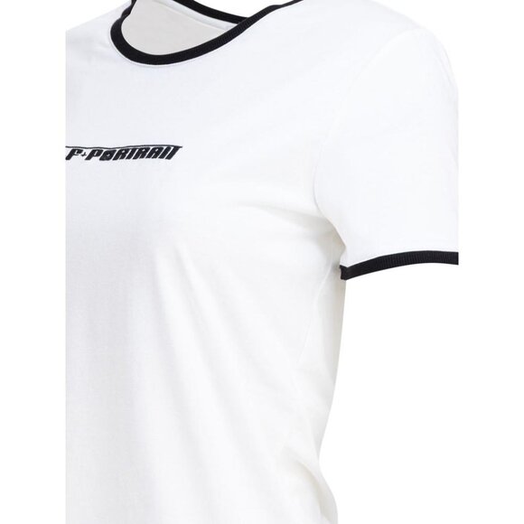 Self-Portrait Crew-Neck T-Shirt With Embroidered Logo tag size 10 Women - Picture 4 of 4